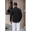 image:imageCOOFANDY Mens Dress Shirts Long Sleeve Untucked Button Down ShirtsBlack