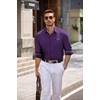 image:imageCOOFANDY Mens Dress Shirts Long Sleeve Untucked Button Down ShirtsPurple