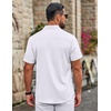 image:imageCOOFANDY Mens Dress Shirts Short Sleeve Casual Untucked Button Down ShirtWhite