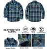 image:imageCOOFANDY Mens Flannel Shirt Jacket Long Sleeve Plaid Shacket with PocketsBlue