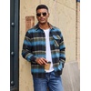 image:imageCOOFANDY Mens Flannel Shirts Long Sleeve Plaid Button Down Shirt JacketBlue