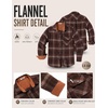 image:imageCOOFANDY Mens Flannel Shirts Long Sleeve Plaid Button Down Shirt JacketBrown