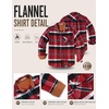 image:imageCOOFANDY Mens Flannel Shirts Long Sleeve Plaid Button Down Shirt JacketRed