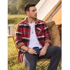 image:imageCOOFANDY Mens Flannel Shirts Long Sleeve Plaid Button Down Shirt JacketRed