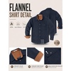image:imageCOOFANDY Mens Flannel Shirts Long Sleeve Plaid Button Down Shirt JacketSolid Navy Blue