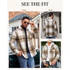 image:imageCOOFANDY Mens Flannel Shirts Long Sleeve Plaid Button Down Shirt Jackets01light Khaki Plaid