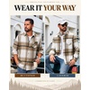 image:imageCOOFANDY Mens Flannel Shirts Long Sleeve Plaid Button Down Shirt Jackets01light Khaki Plaid