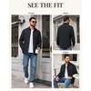 image:imageCOOFANDY Mens Flannel Shirts Long Sleeve Plaid Button Down Shirt JacketsBlack