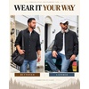 image:imageCOOFANDY Mens Flannel Shirts Long Sleeve Plaid Button Down Shirt JacketsBlack