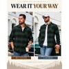 image:imageCOOFANDY Mens Flannel Shirts Long Sleeve Plaid Button Down Shirt JacketsGreen Black Plaid