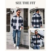 image:imageCOOFANDY Mens Flannel Shirts Long Sleeve Plaid Button Down Shirt JacketsNavy Blue Plaid