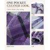 image:imageCOOFANDY Mens Flannel Shirts Long Sleeve Plaid Button Down Shirt JacketsPurple Plaid