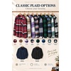image:imageCOOFANDY Mens Flannel Shirts Long Sleeve Plaid Button Down Shirt JacketsPurple Plaid