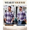 image:imageCOOFANDY Mens Flannel Shirts Long Sleeve Plaid Button Down Shirt JacketsPurple Plaid
