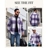image:imageCOOFANDY Mens Flannel Shirts Long Sleeve Plaid Button Down Shirt JacketsPurple Plaid