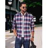 image:imageCOOFANDY Mens Flannel Shirts Long Sleeve Plaid Button Down Shirts CasualBlueRed