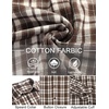 image:imageCOOFANDY Mens Flannel Shirts Long Sleeve Plaid Button Down Shirts CasualKhaki Plaid