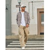 image:imageCOOFANDY Mens Flannel Shirts Long Sleeve Plaid Button Down Shirts CasualKhaki Plaid