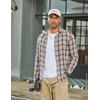 image:imageCOOFANDY Mens Flannel Shirts Long Sleeve Plaid Button Down Shirts CasualKhaki Plaid