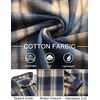 image:imageCOOFANDY Mens Flannel Shirts Long Sleeve Plaid Button Down Shirts CasualKhakiBlue