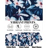 image:imageCOOFANDY Mens Hawaiian Shirt Short Sleeve Tropical Button Up Vacation Beach ShirtNavy Blue  Floral