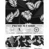 image:imageCOOFANDY Mens Hawaiian Shirts Short Sleeve Button Down Vacation ShirtsBlackpalm Leaf