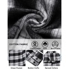 image:imageCOOFANDY Mens Lightweight Flannel Shirt Long Sleeve Plaid Shirt with PocketBlack White