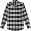 image:imageCOOFANDY Mens Lightweight Flannel Shirt Long Sleeve Plaid Shirt with PocketBlack White