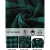 image:imageCOOFANDY Mens Lightweight Flannel Shirt Long Sleeve Plaid Shirt with PocketDark Green