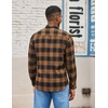 image:imageCOOFANDY Mens Lightweight Flannel Shirt Long Sleeve Plaid Shirt with PocketKhaki