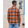 image:imageCOOFANDY Mens Lightweight Flannel Shirt Long Sleeve Plaid Shirt with PocketOrange