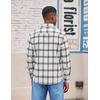 image:imageCOOFANDY Mens Lightweight Flannel Shirt Long Sleeve Plaid Shirt with PocketWhite
