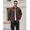 image:imageCOOFANDY Mens Long Sleeve Denim Shirts Jacket Casual Button Down Jean ShirtBrown