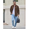 image:imageCOOFANDY Mens Long Sleeve Denim Shirts Jacket Casual Button Down Jean ShirtBrown