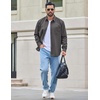 image:imageCOOFANDY Mens Long Sleeve Denim Shirts Jacket Casual Button Down Jean ShirtDark Grey