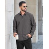 image:imageCOOFANDY Mens Long Sleeve Denim Shirts Jacket Casual Button Down Jean ShirtDark Grey