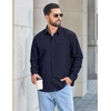 image:imageCOOFANDY Mens Long Sleeve Denim Shirts Jacket Casual Button Down Jean ShirtNavy Blue