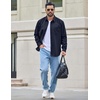 image:imageCOOFANDY Mens Long Sleeve Denim Shirts Jacket Casual Button Down Jean ShirtNavy Blue