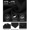 image:imageCOOFANDY Mens Oxford Shirt Cotton Long Sleeve RegularFit Dress Shirt Wrinkle Free Casual Button Down ShirtsBlack