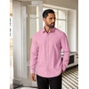 image:imageCOOFANDY Mens Oxford Shirt Cotton Long Sleeve RegularFit Dress Shirt Wrinkle Free Casual Button Down ShirtsLight Pink