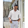 image:imageCOOFANDY Mens Oxford Shirt Cotton Long Sleeve RegularFit Dress Shirt Wrinkle Free Casual Button Down ShirtsWhite
