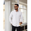 image:imageCOOFANDY Mens Oxford Shirt Cotton Long Sleeve RegularFit Dress Shirt Wrinkle Free Casual Button Down ShirtsWhite