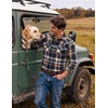 image:imageCOOFANDY Mens Plaid Flannel Shirts Long Sleeve Western Pearl Snap Shirts Fall Button Down Shirt for MenNavy Orange