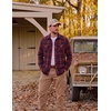 image:imageCOOFANDY Mens Plaid Flannel Shirts Long Sleeve Western Pearl Snap Shirts Fall Button Down Shirt for MenRed