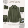 image:imageCOOFANDY Mens Waffle Button Down Shirt Casual Long Sleeve Corduroy ShirtsArmy Green