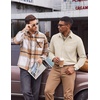 image:imageCOOFANDY Mens Waffle Shirt Jacket Casual Overshirt Long Sleeve Lightweight Textured Shacket with PocketLight Khaki