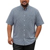 image:imageCOOFANDY Mens Big and Tall Short Sleeve Casual Button Down Plaid ShirtBlackwhite