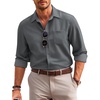 image:imageCOOFANDY Mens Casual Button Down Shirts Long Sleeve Untucked Regular Fit Denim Dress ShirtMedium Grey