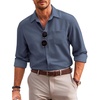 image:imageCOOFANDY Mens Casual Button Down Shirts Long Sleeve Untucked Regular Fit Denim Dress ShirtNavy Blue