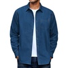 image:imageCOOFANDY Mens Denim Shirt Jacket Casual Long Sleeve Button Down Jean ShirtsMedium Blue